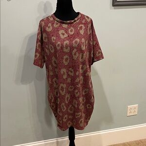 Acting Pro Burgundy and Cream Knit Top